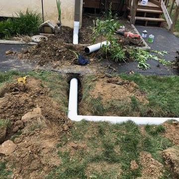 Exterior drainage installation