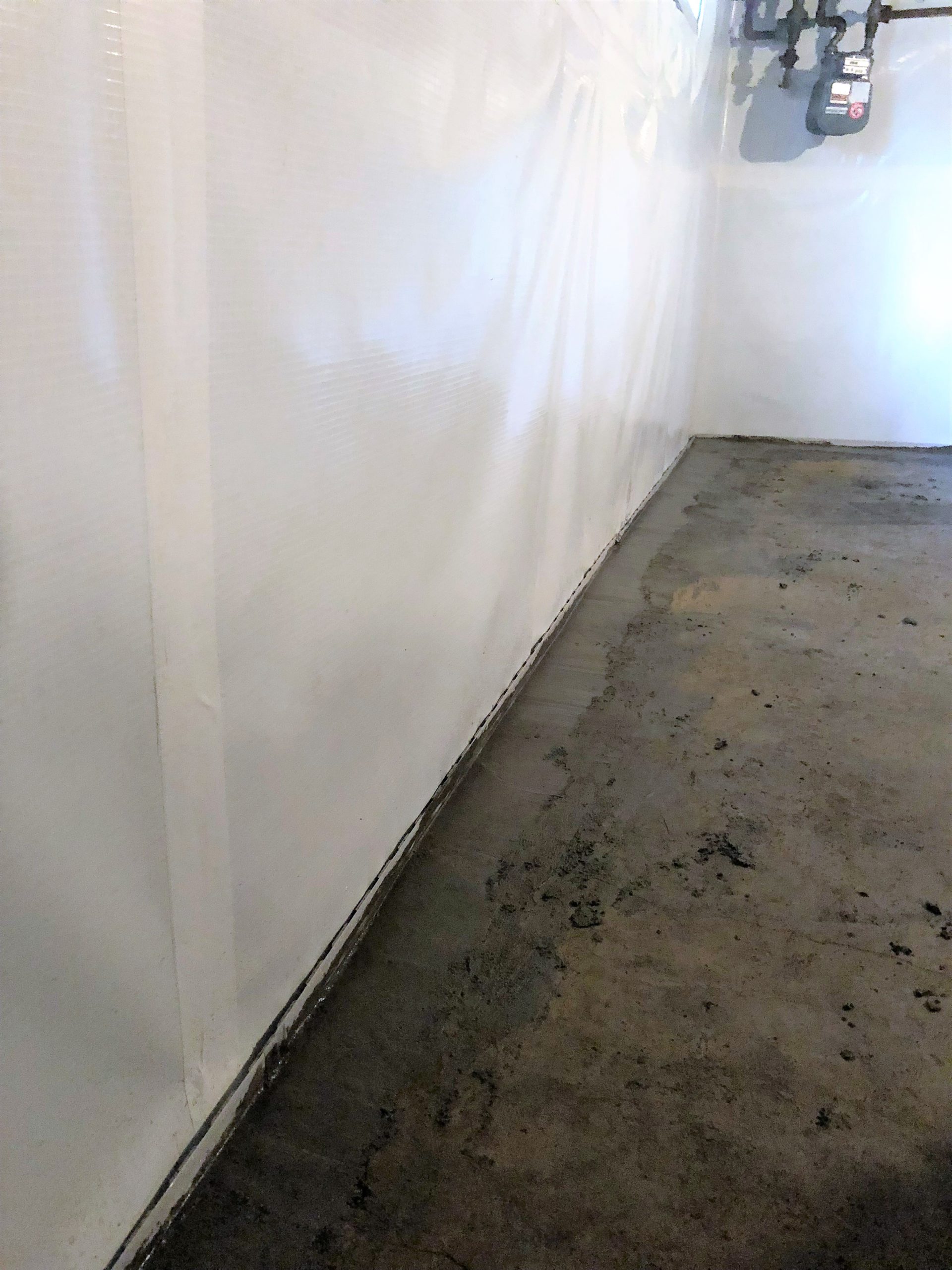WallSeal installed in basement