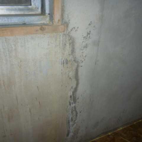 leaky window crack in basement